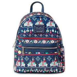 Disney Christmas Ugly Sweater Loungefly Mini AOP NWT